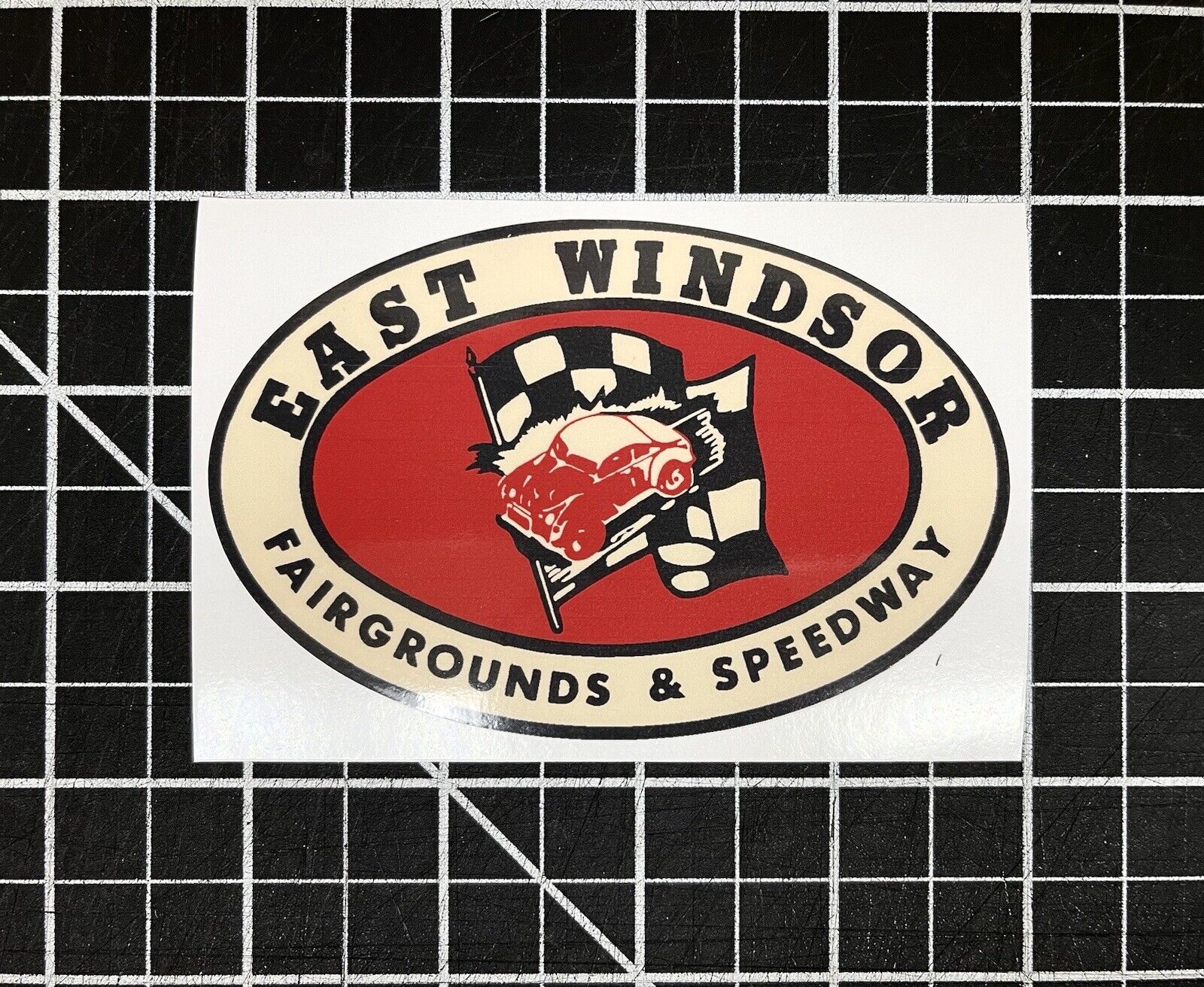 EAST WINDSOR Speedway - NEW Reproduction Vintage 1960's Racing Sticker Decal
