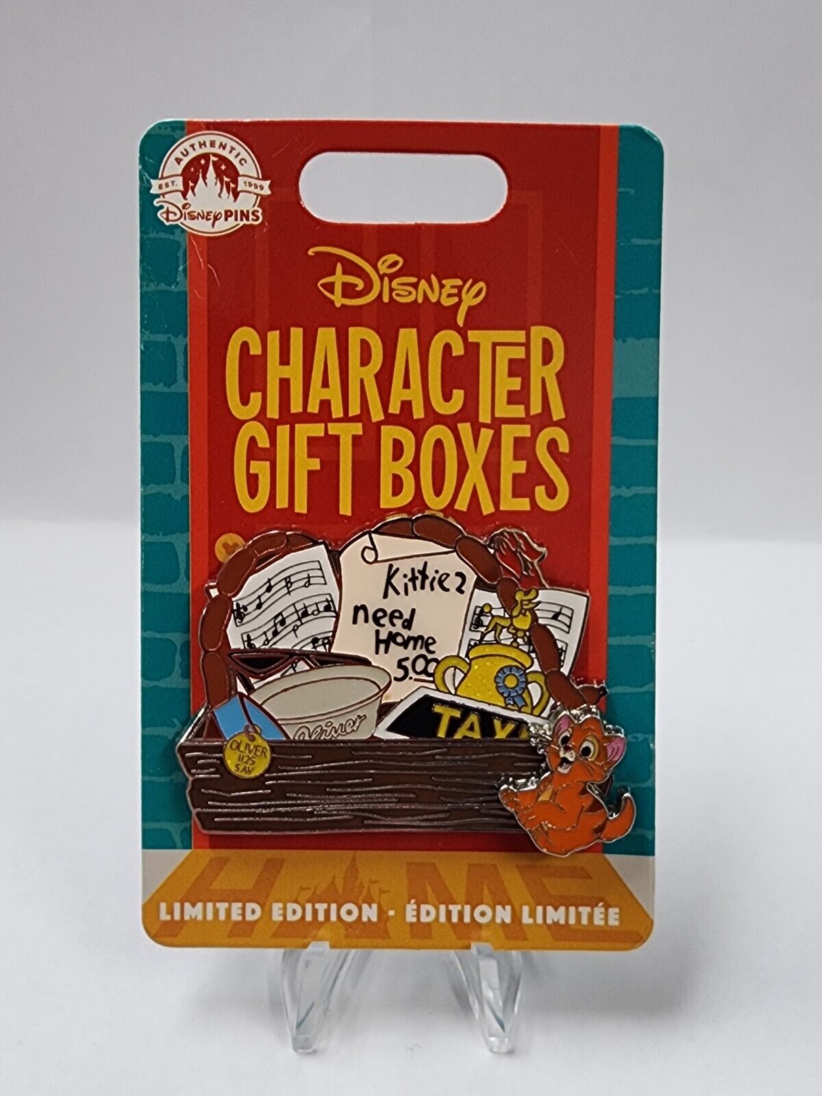DLR Oliver and Company Character Gift Box 2 Pin Set LE Disney Pin