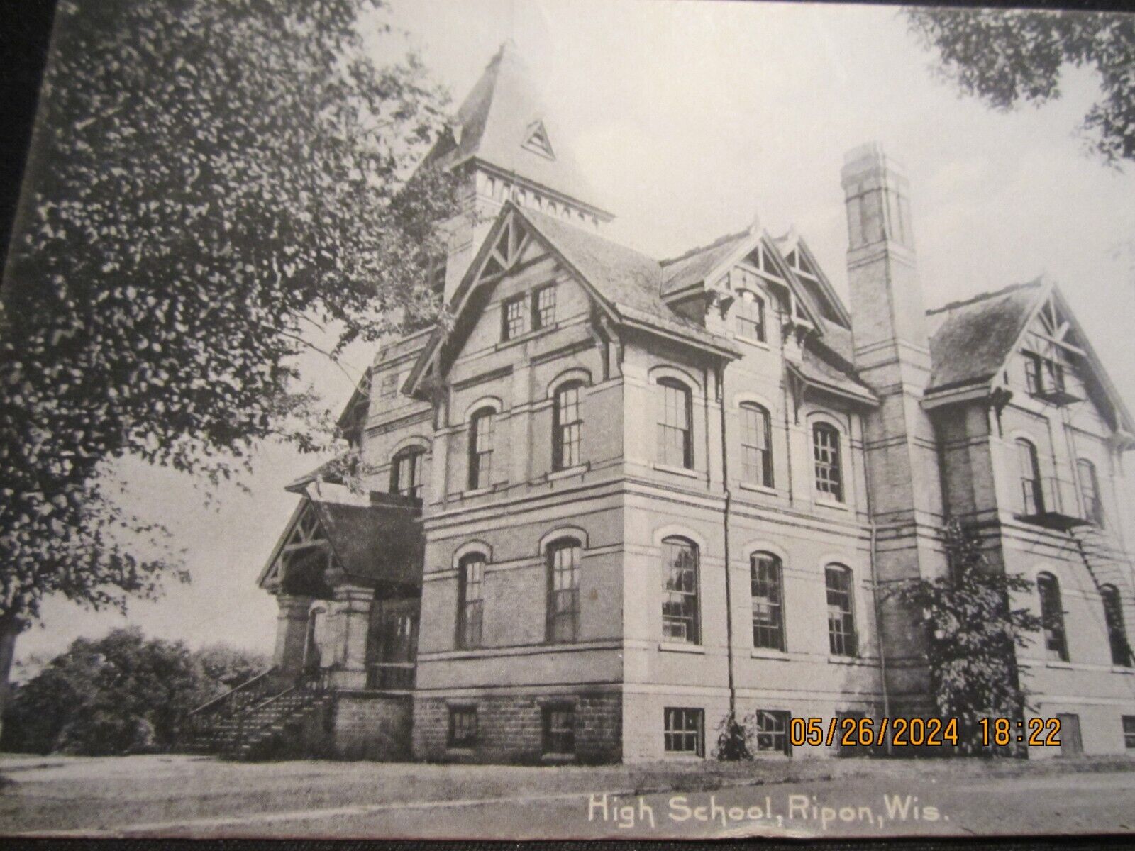 1906 HIGH SCHOOL RIPON, WIS. POSTCARD