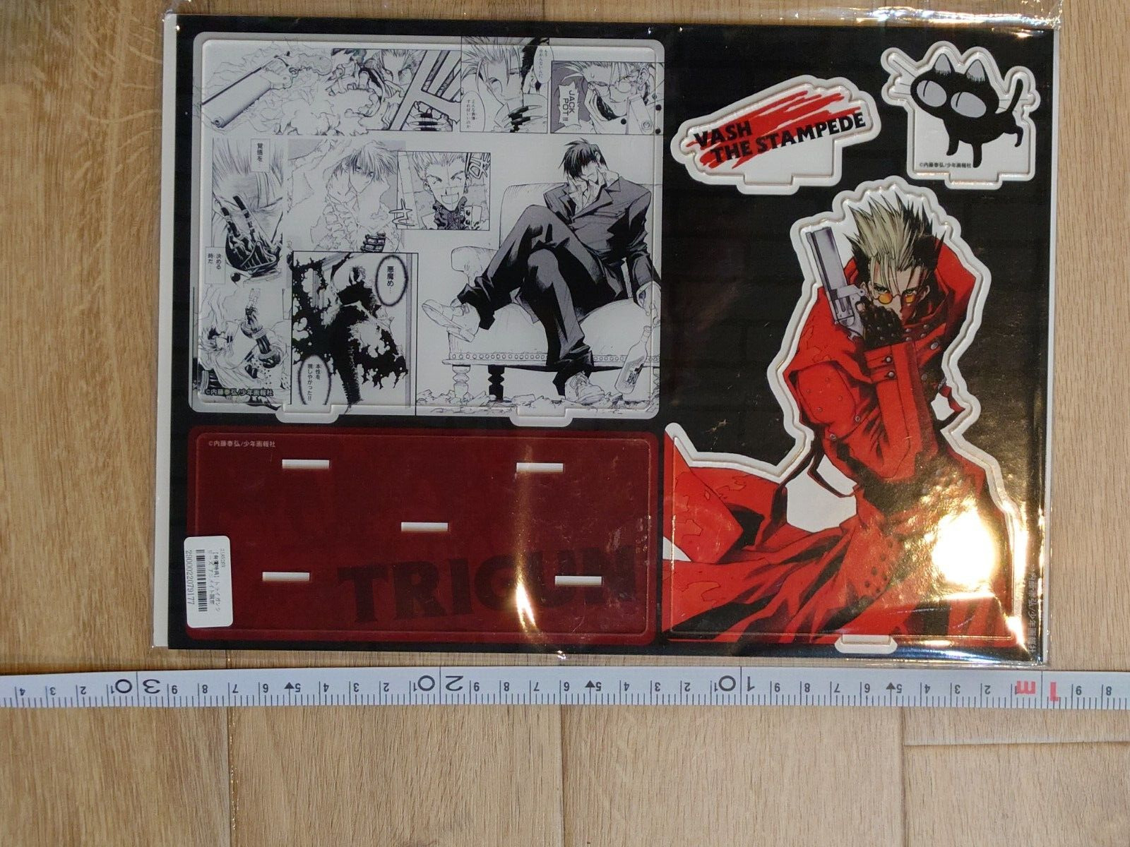 # 【Mega Size】 Trigun trading acrylic stand Vasch Shipping Welcome  30cm x 21 cm