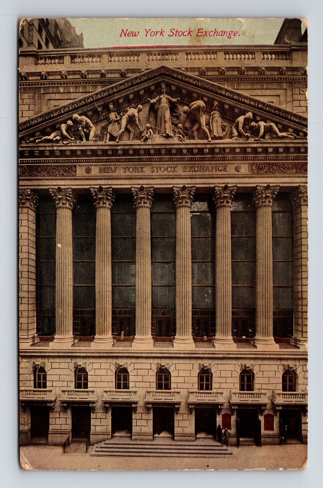 New York NY Stock Exchange Listers Complete Tobacco Manure Ad Rear Postcard