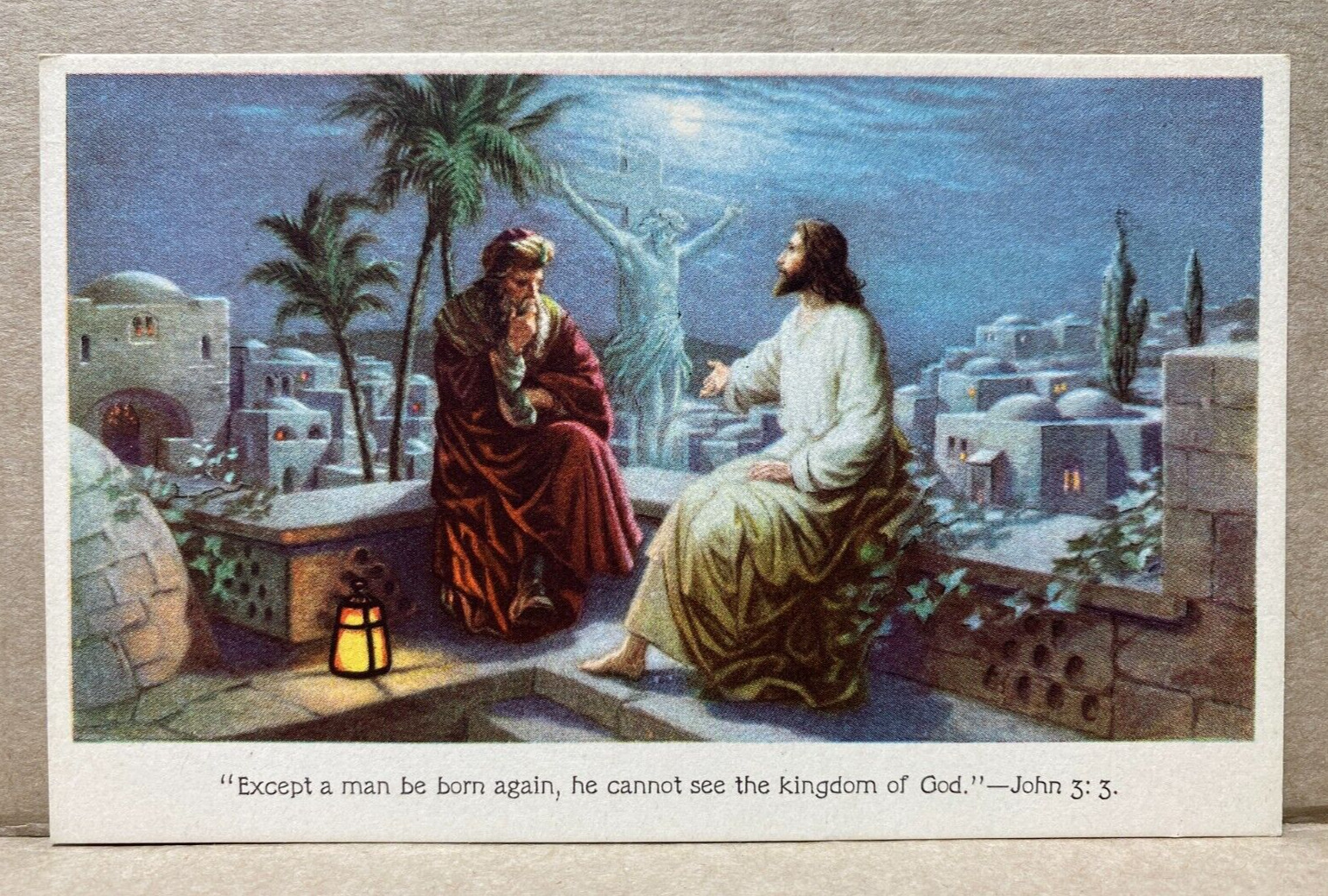 Postcard Except A Man Be Born Again He Cannot See The Kingdom Of God 