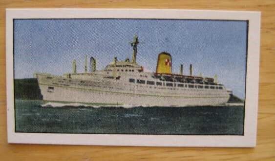 EMPRESS OF ENGLAND (CP) Small collectible card with PHOTO of Liner & Description