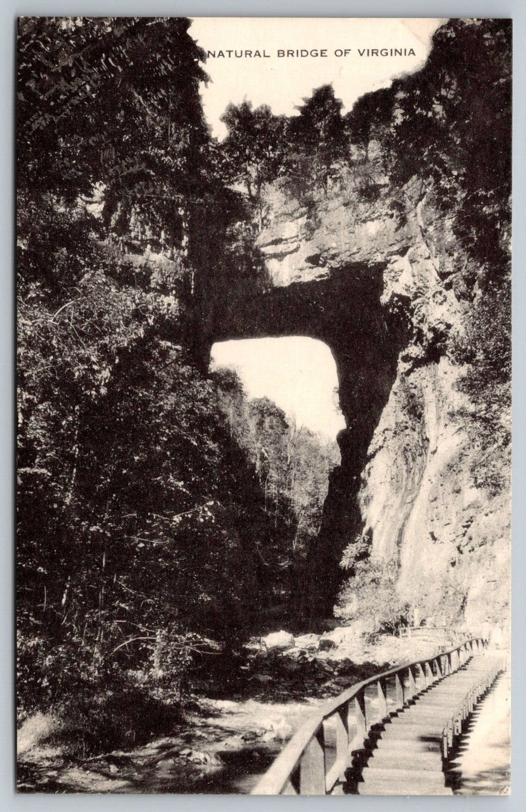 Natural Bridge Virginia Vintage Postcard. VA