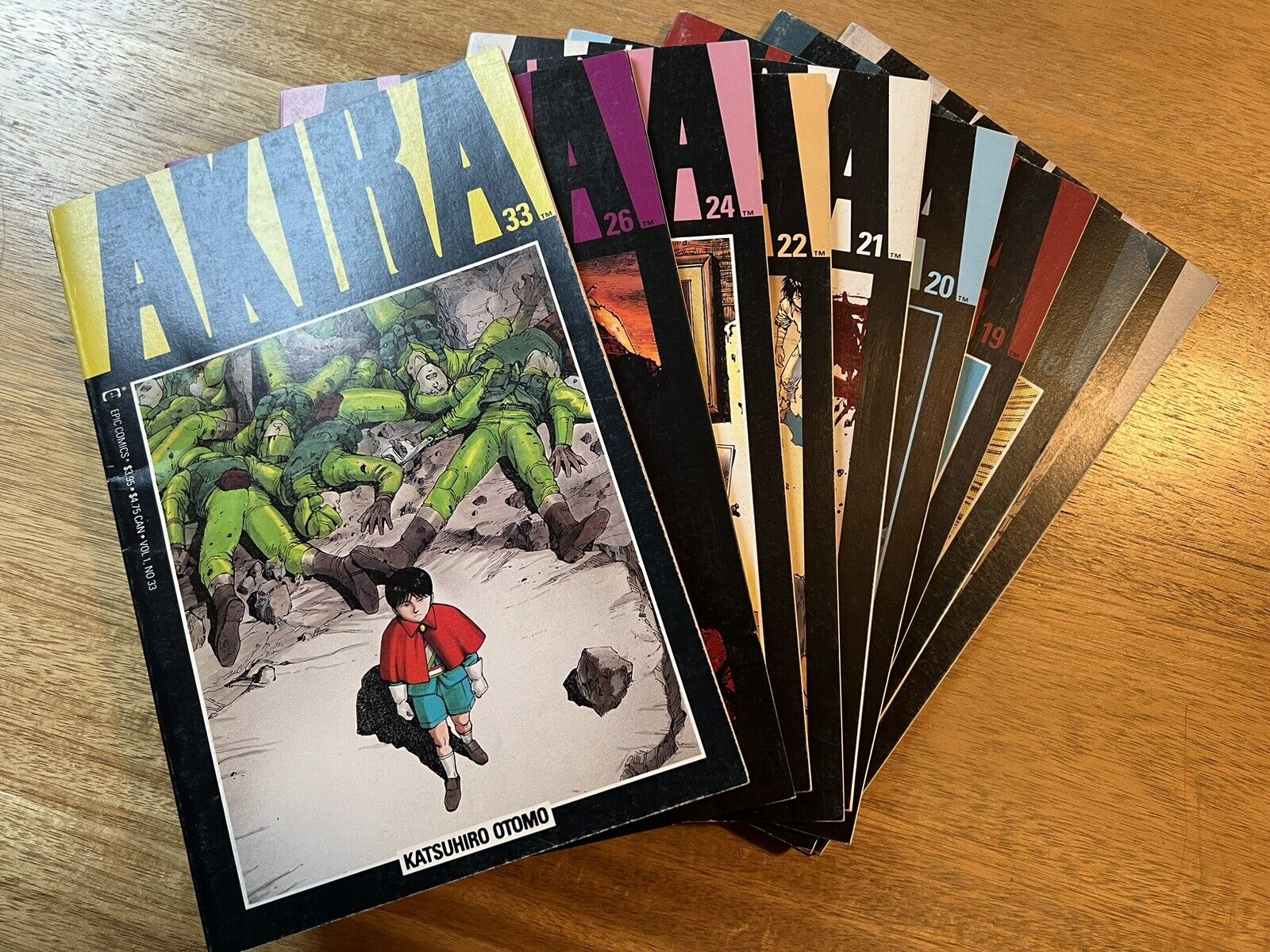 Akira 1988 Katsuhiro Otomo Epic Comics LOT 17, 18, 19, 20, 21, 22, 24, 26, 33