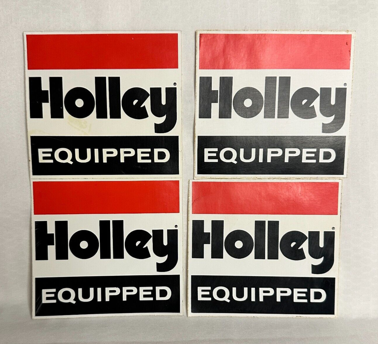 Vintage 1970's 4 Holley Equipped Racing Decals R 3 1/2