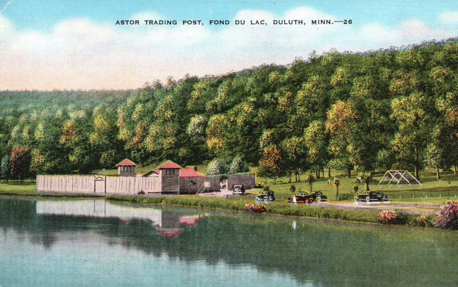 Vintage Postcard 1972 Astor Trading Post Lake Park Fond Du Lac Duluth Minnesota