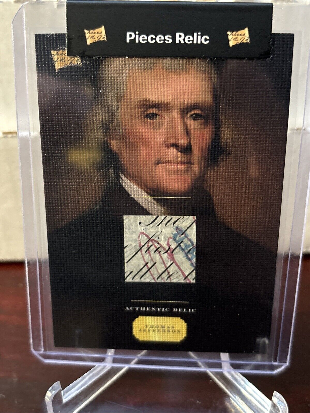 2023 Pieces of the Past Authentic Relic Thomas Jefferson Canvas TJ
