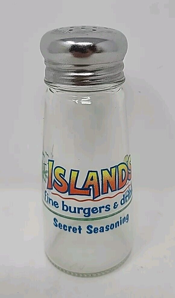 Islands Fine Burgers and Drinks Secret Seasoning Glass/Stainless Steel Shaker
