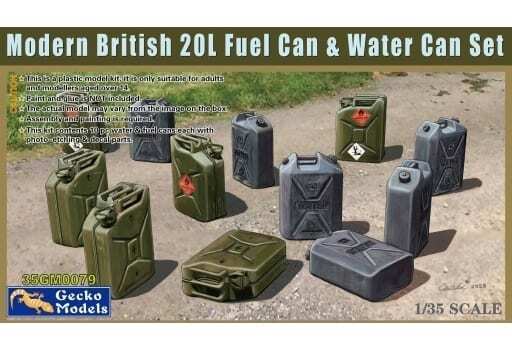 1/35 Current British Army 20 liters of fuel can & drinking water can set
