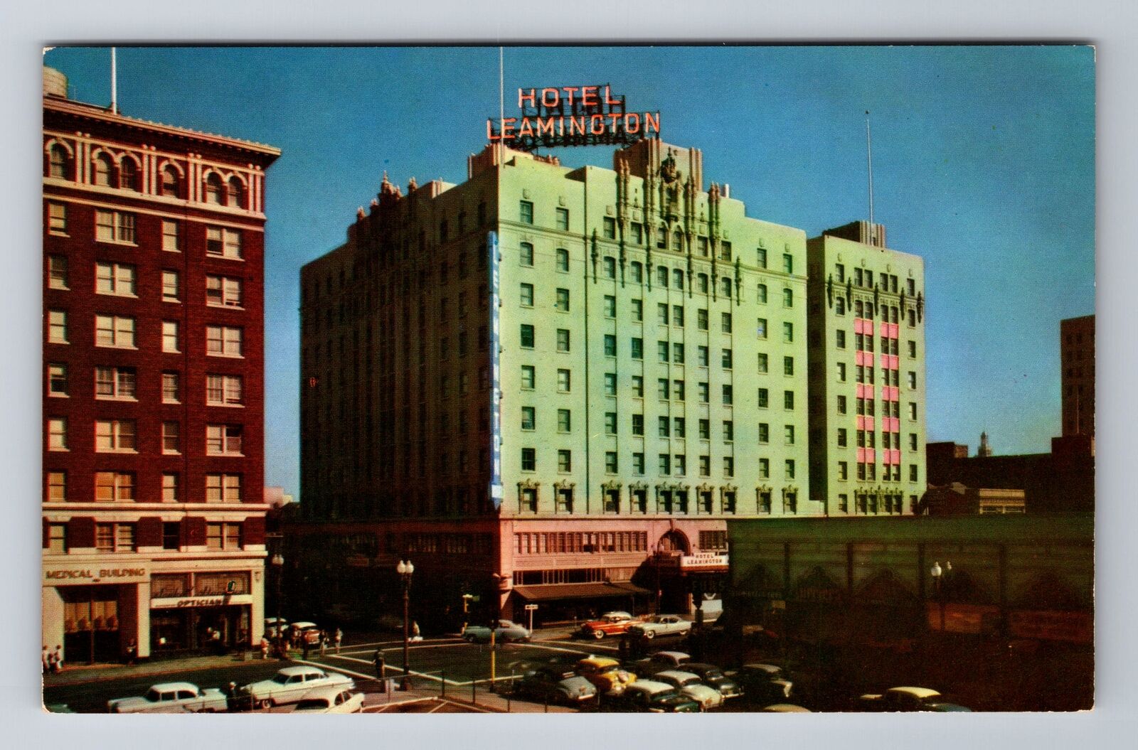 Oakland CA-California, Exterior Hotel Leamington, Advertising, Vintage Postcard