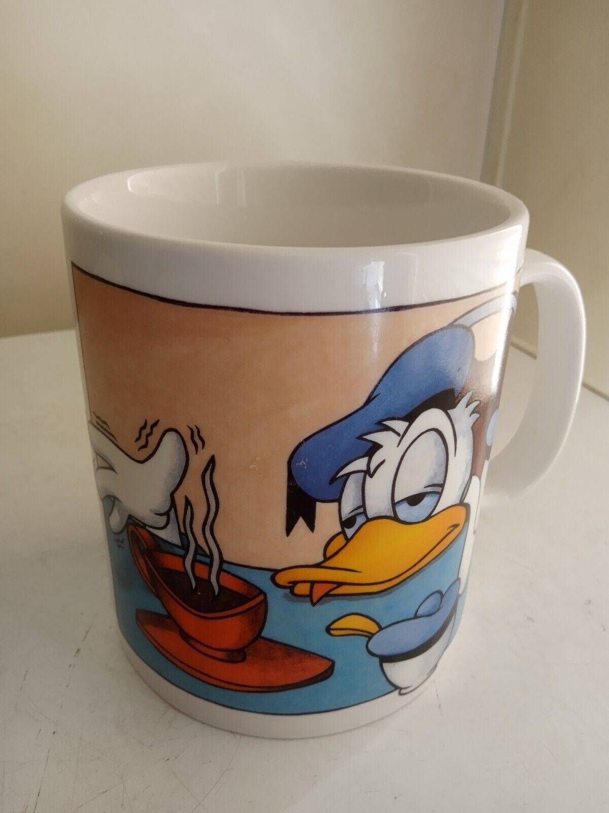 🔥Donald Duck-Vintage Disney Store Sleepy Donald Duck Coffee Cup 24 Oz