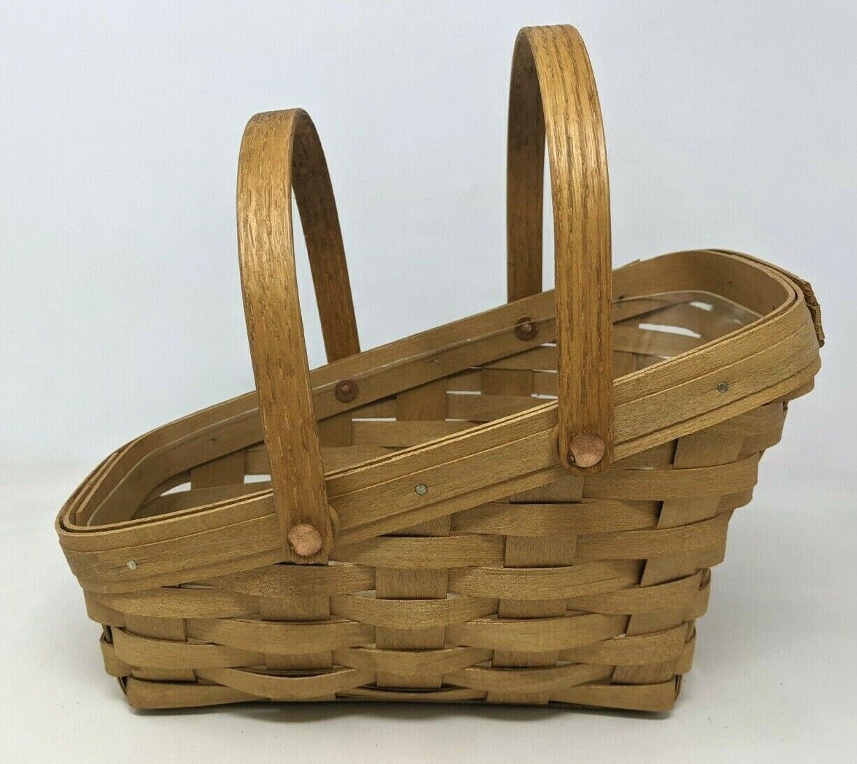 VTG 1995 American Traditions Small Slanted Vegetable Woven Basket Protector SS21
