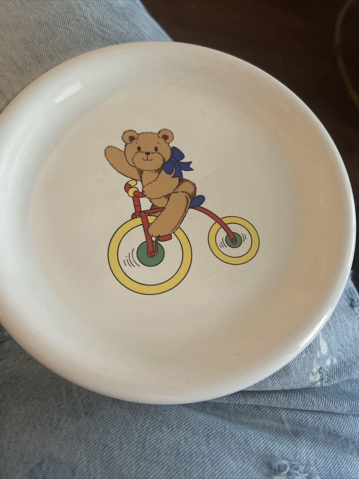 Vintage Avon Lillian Vernon Child’s Plate With Bear 1985