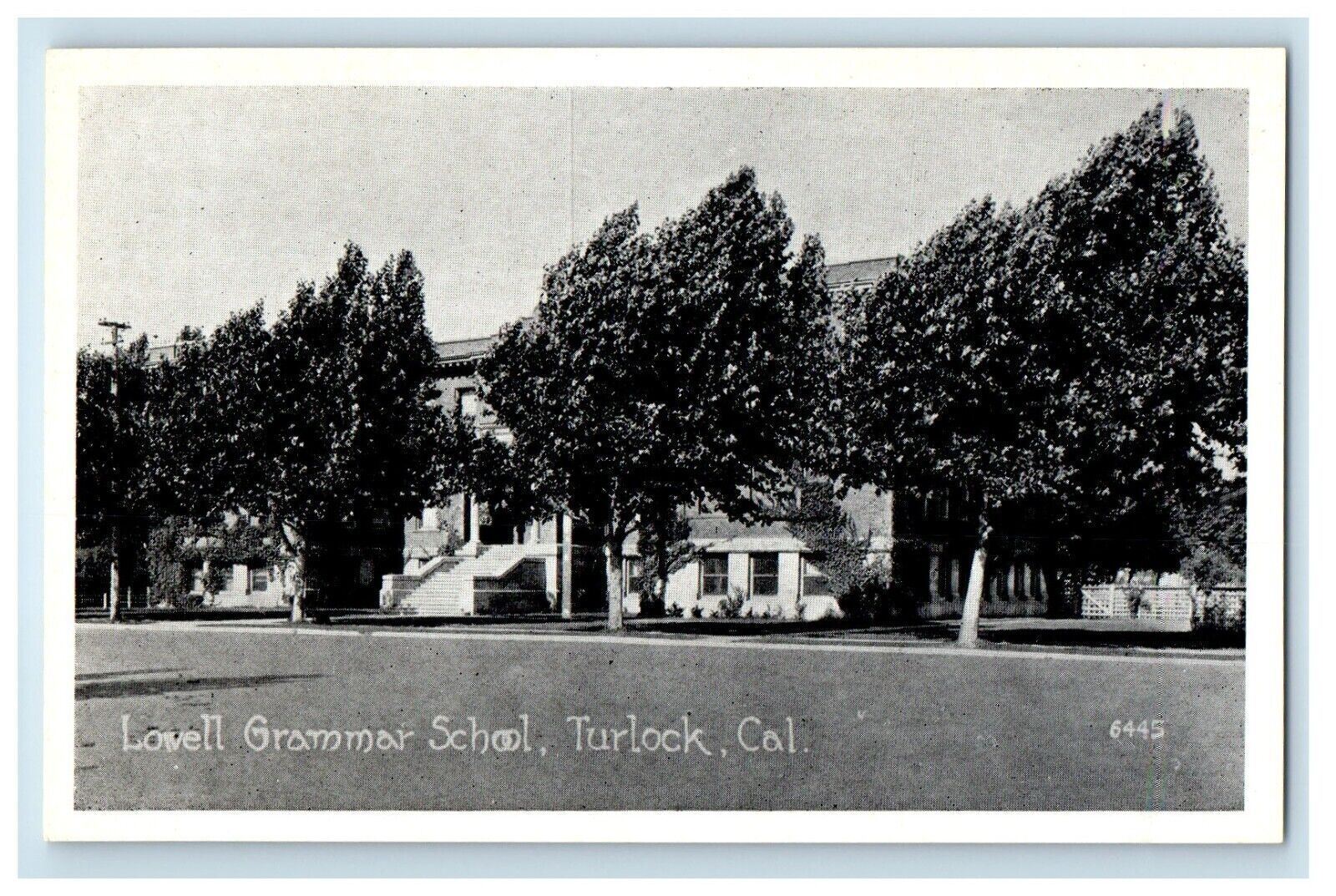 c1910 Lowell Grammar School Building Turlock California CA Vintage Postcard
