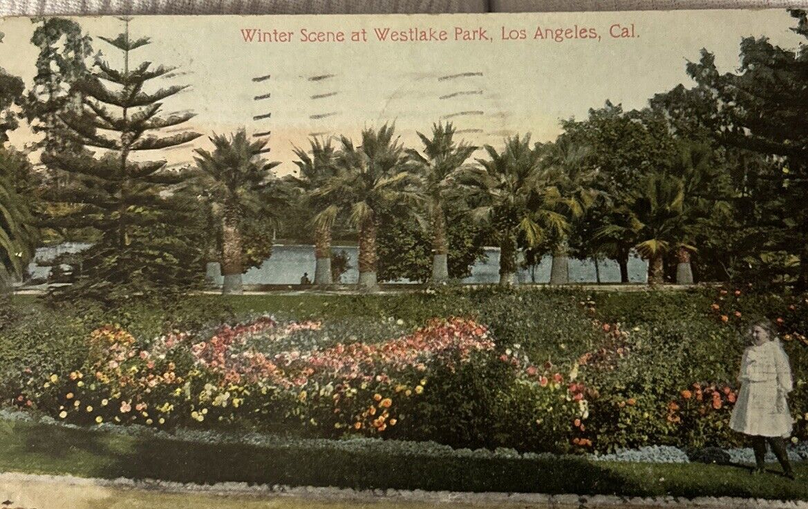 Vintage 1910 Used Postcard. Los Angeles, CA. With A Rare One Cent Stamp.