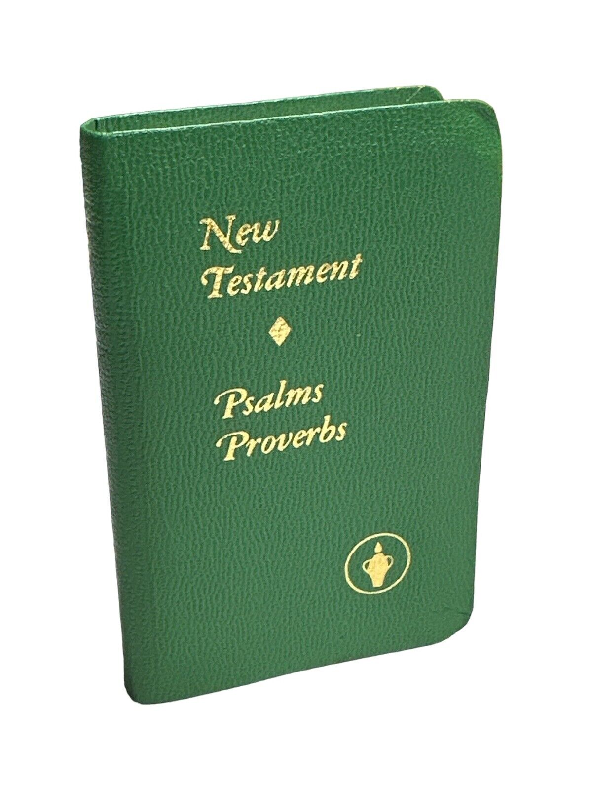 Vintage 1968 Gideon Pocket Bible New Testament Psalms Proverbs - Green 