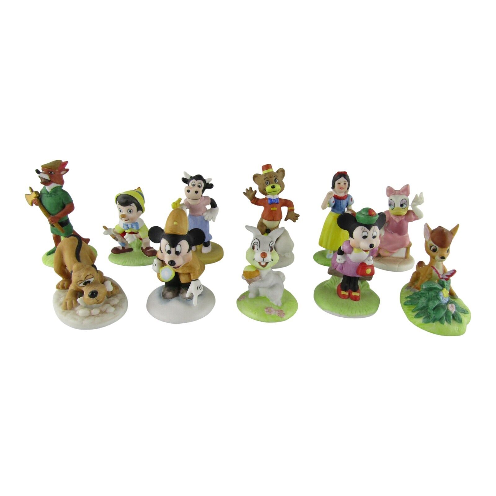 The Disney Collection Porcelain 1987, 1988, Lot of 11, Robin Hood Mickey Thumper