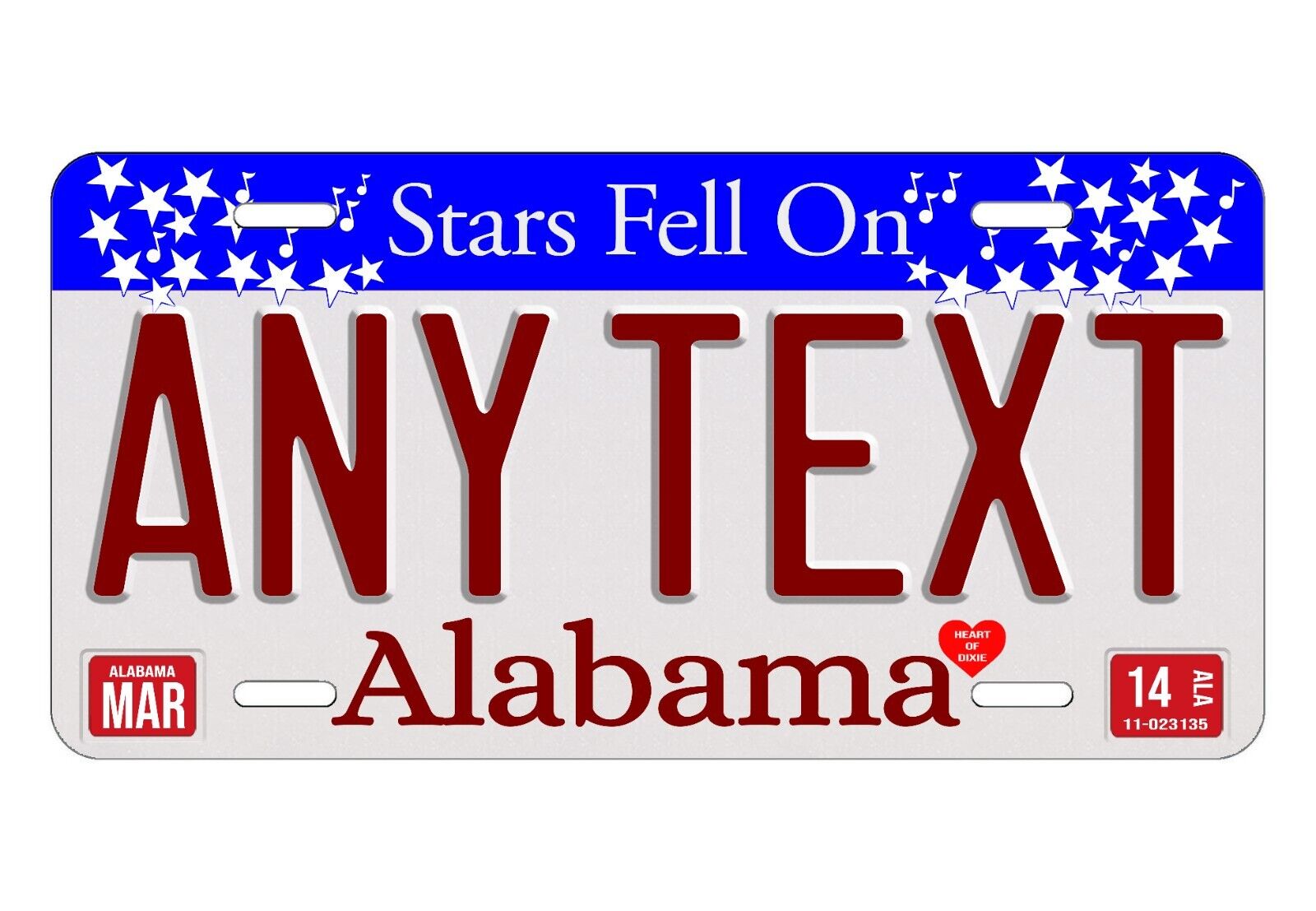 Alabama 2014 State License Plate Customize For Auto Car Bike ATV Keychain Magnet