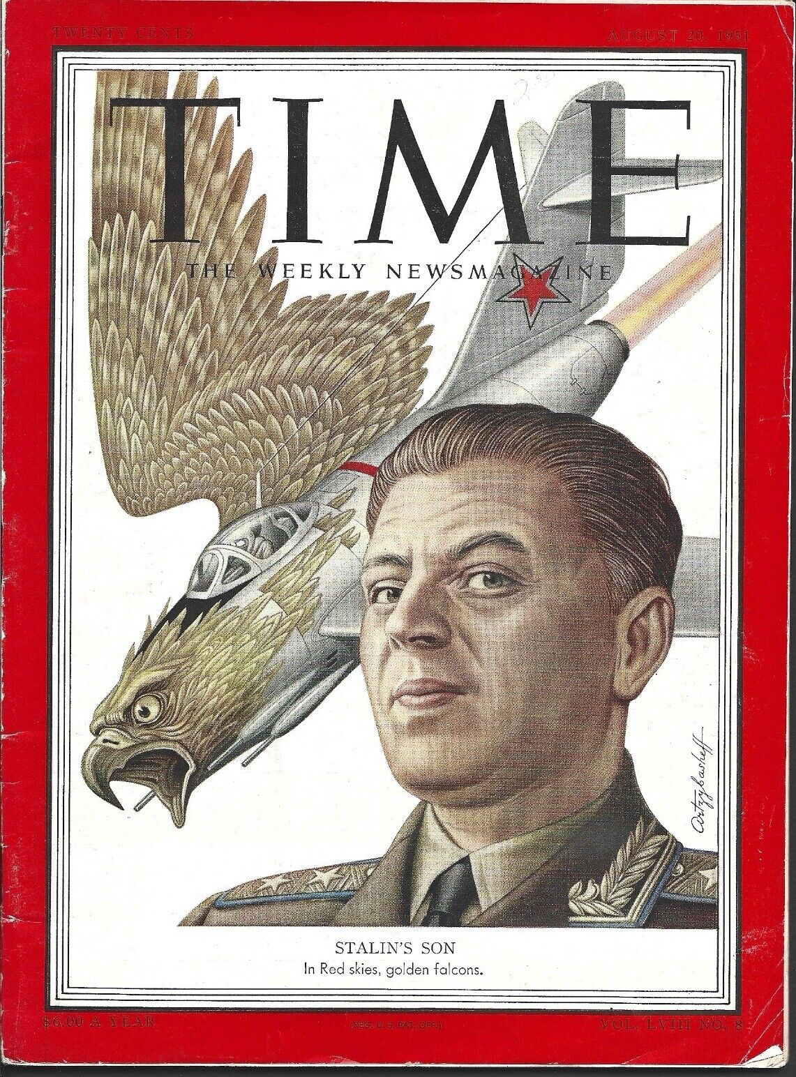 Time Magazine August 20 1951 Pacific Edition Joseph Stalins Son Cover Korean War