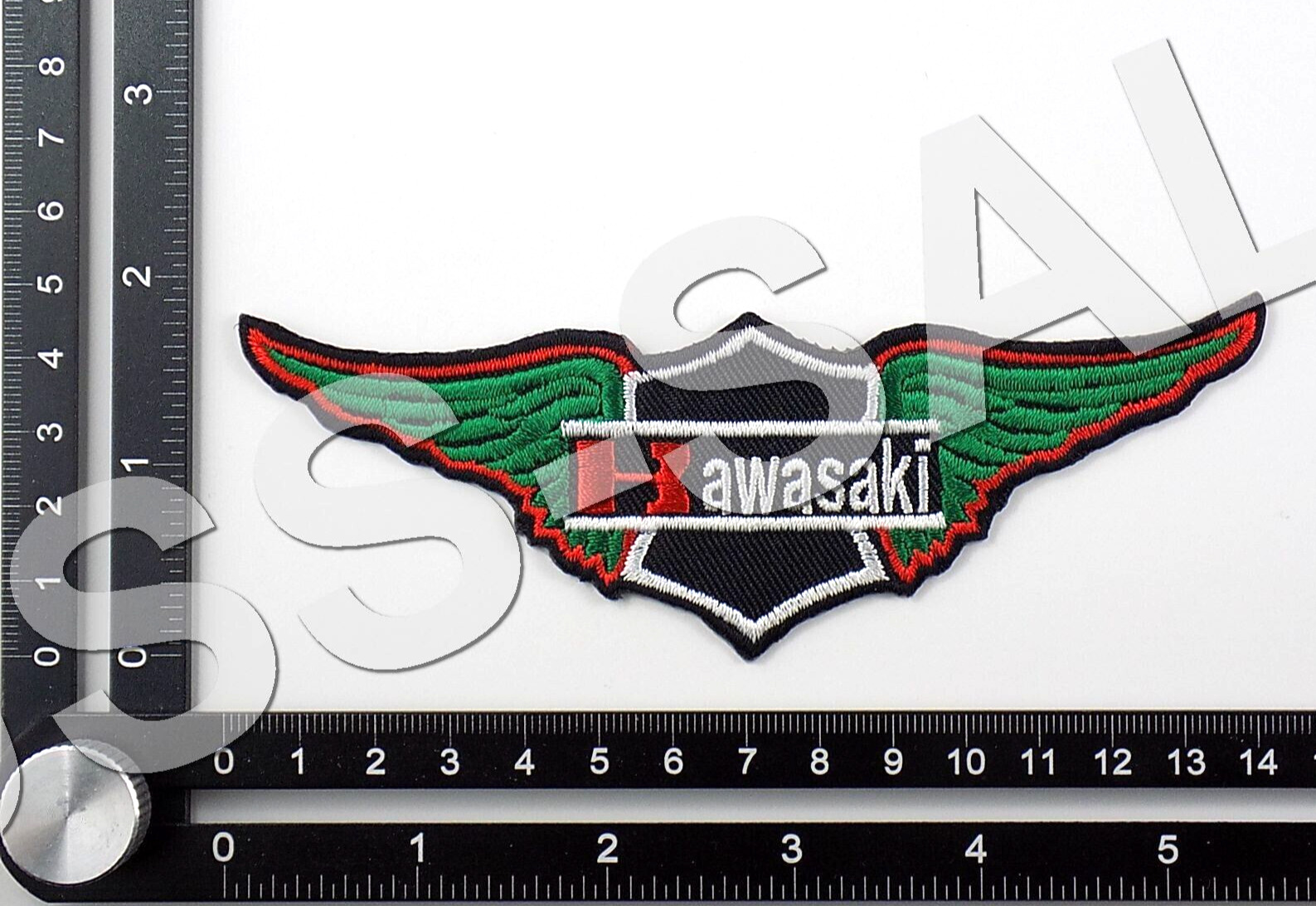 KAWASAKI WINGS EMBROIDERED PATCH IRON/SEW ON ~5-3/8\
