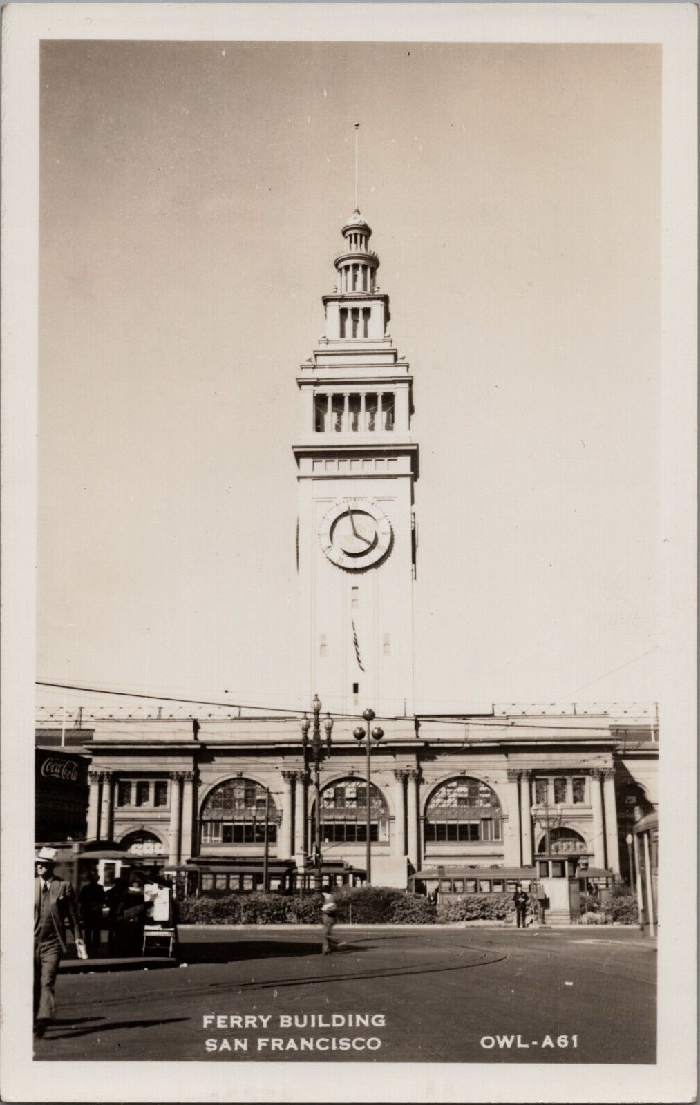 RPPC San Francisco CA California Ferry Bldg Building 1930s Photo Postcard