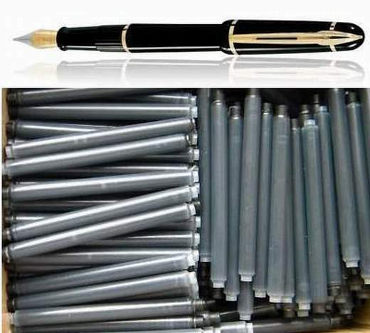 50 ink Cartridges, Refills for WATERMAN PHILEAS Fountain Pen in BLACK (new)