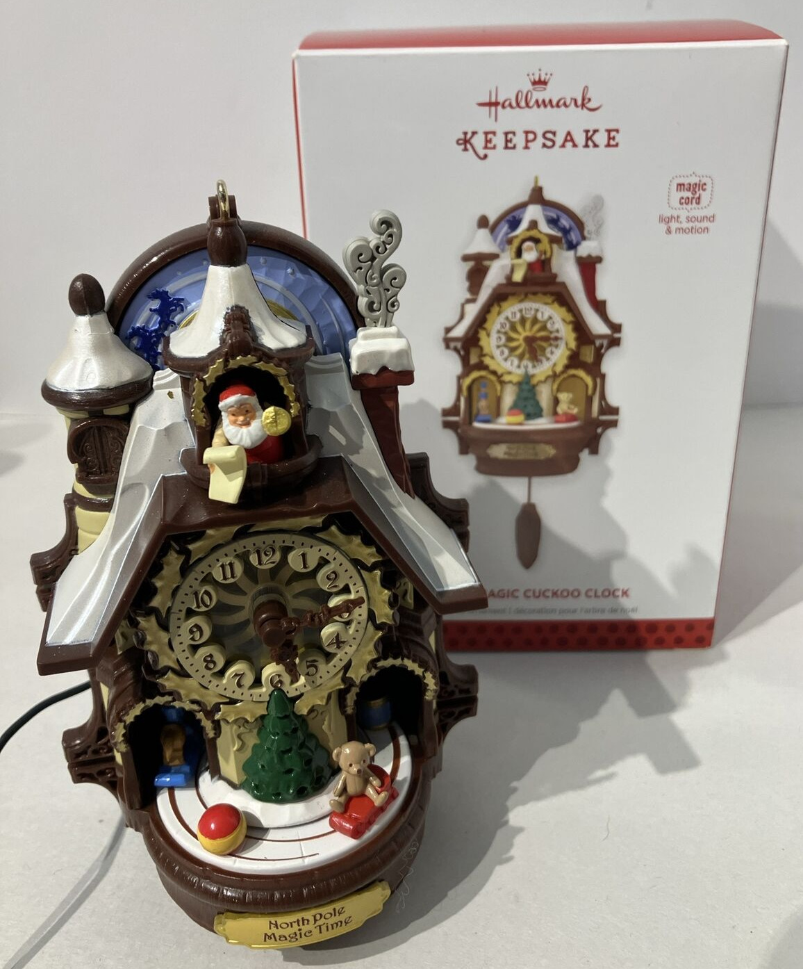 Hallmark Keepsake Santa's Magic Cuckoo Clock Ornament 2015