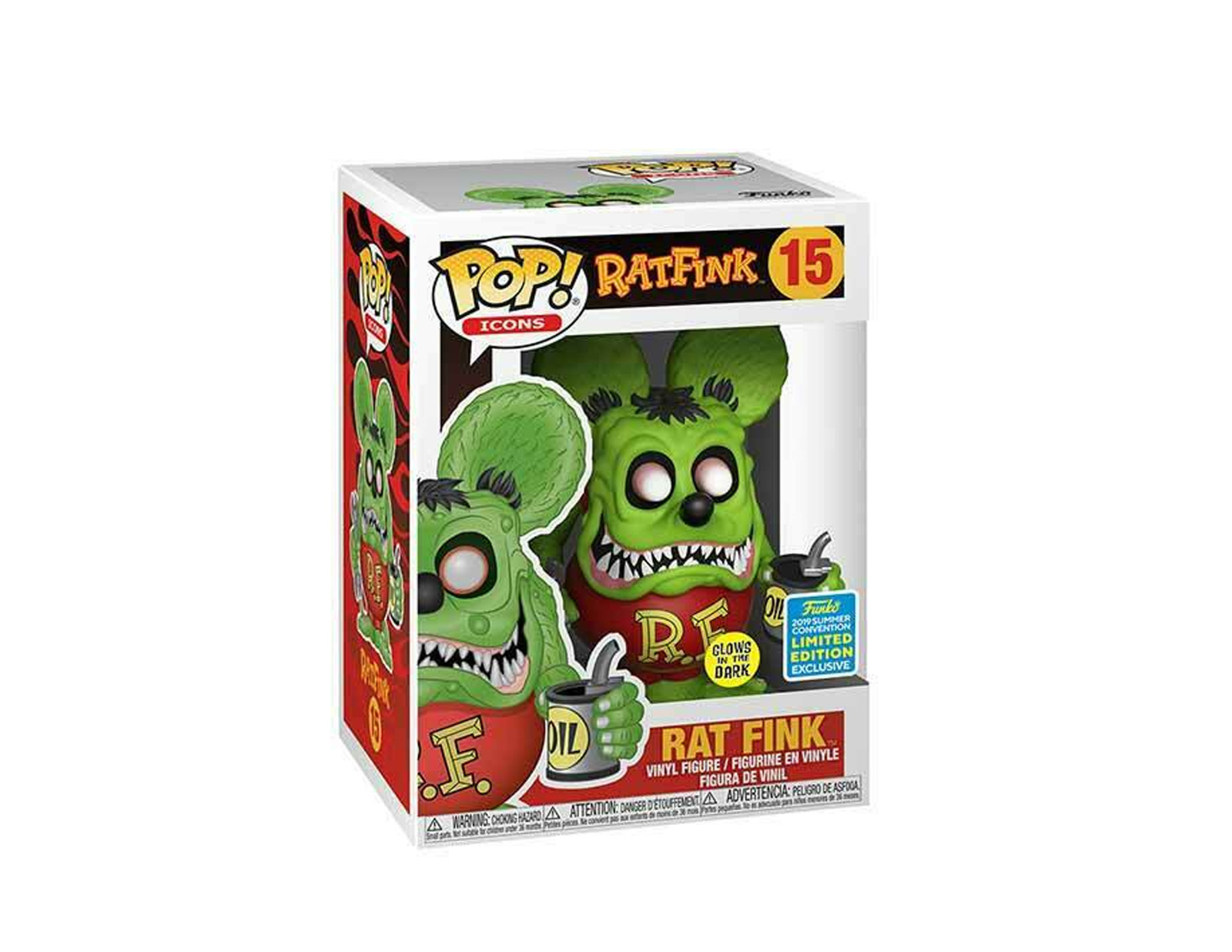 Funko POP Icons - Rat Fink (GITD) (2019 SDCC) with Soft Protector (B1)