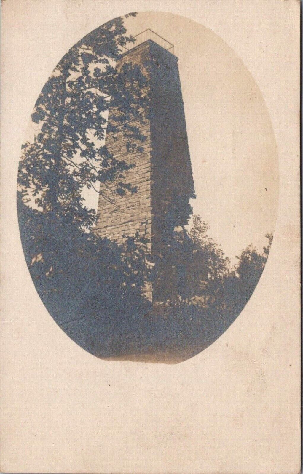 Postcard RPPC New York Elmira Battle of Newtown Battlefield Shot Tower