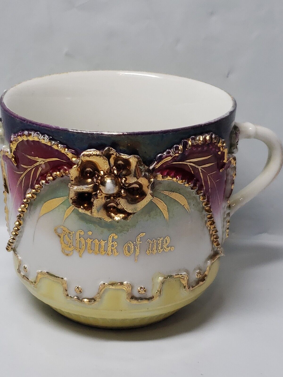 Vintage 3D German Forget Me Not Coffee/tea Cup