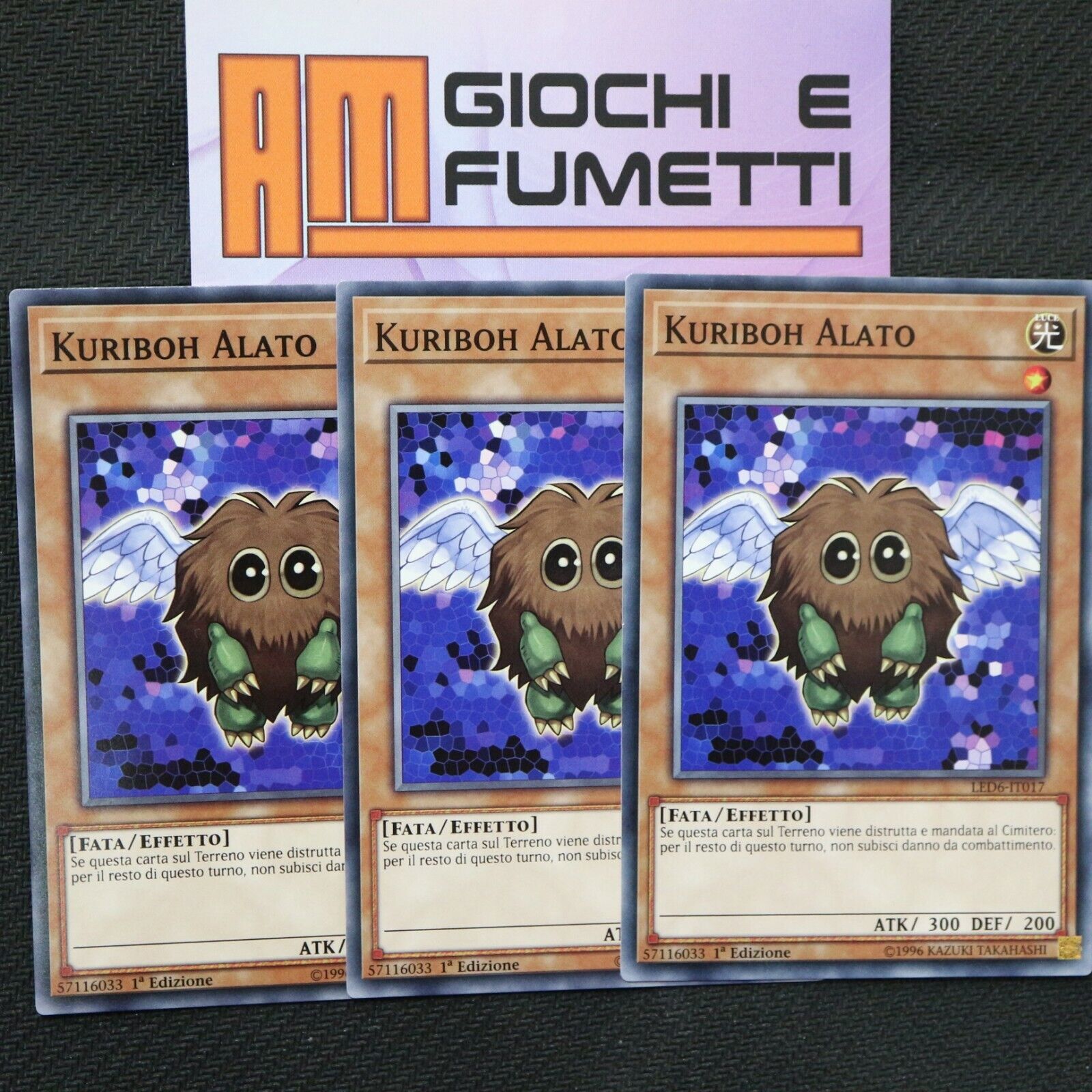 LOT 3 WINGED KURIBOH CARDS in Italian ORIGINAL YUGIOH  DEAL