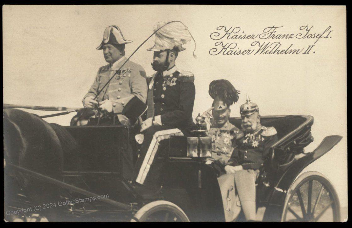 Germany WWI Kaiser Wilhelm II Franz Joseph Patriotic  RPPC 79536
