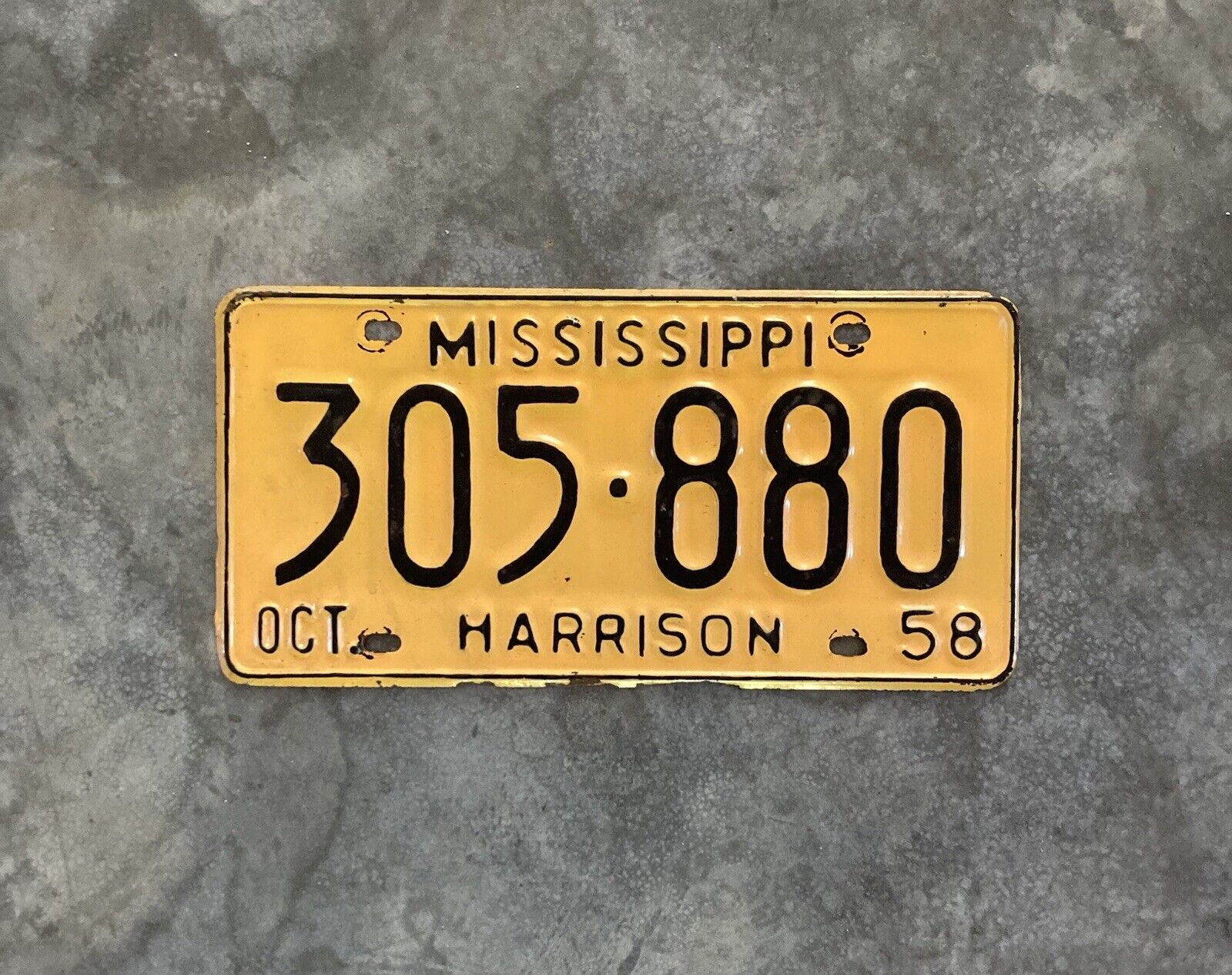 1958 Mississippi license plate