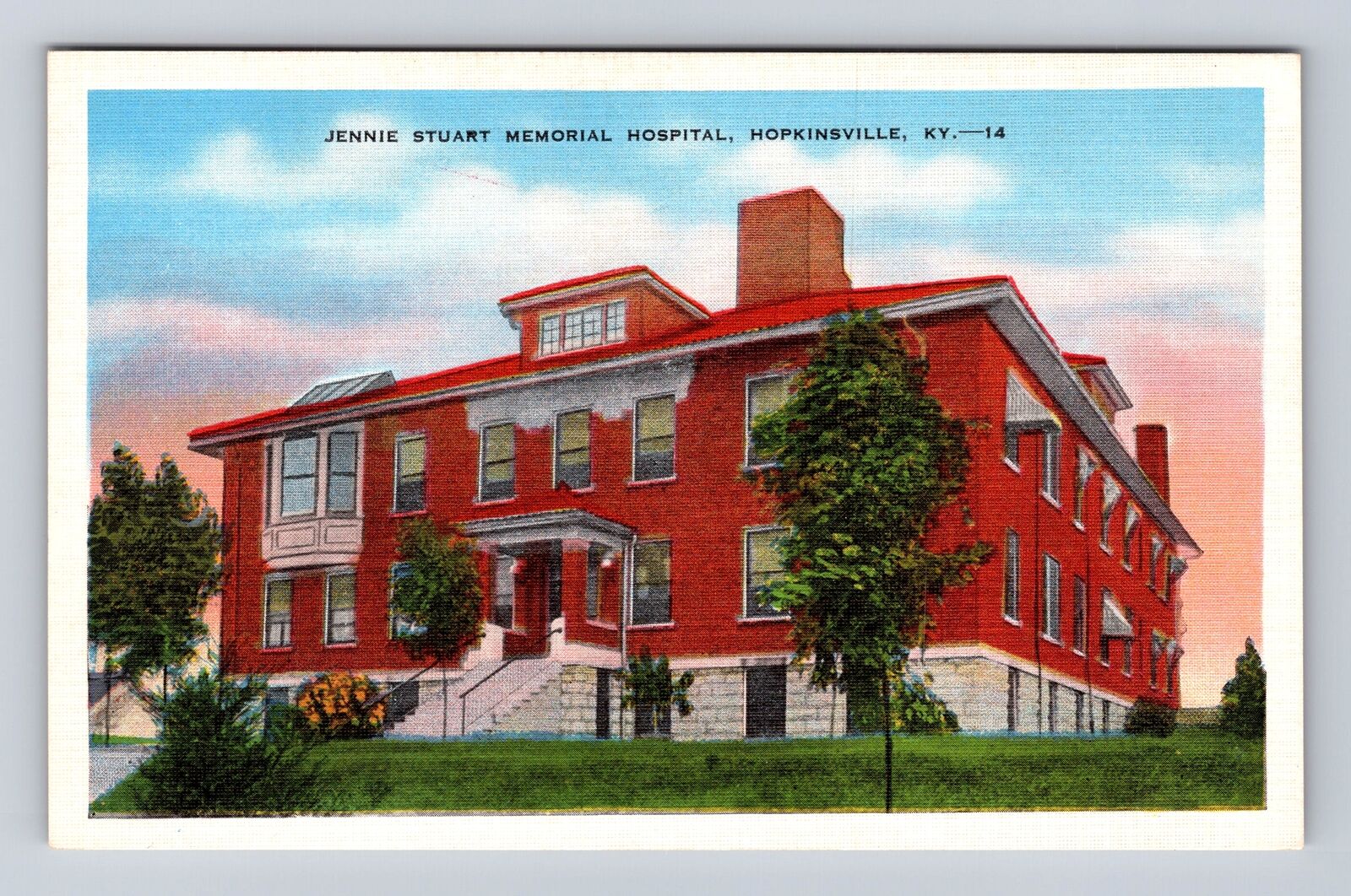 Hopkinsville KY-Kentucky, Jennie Stuart Memorial Hospital, Vintage Postcard