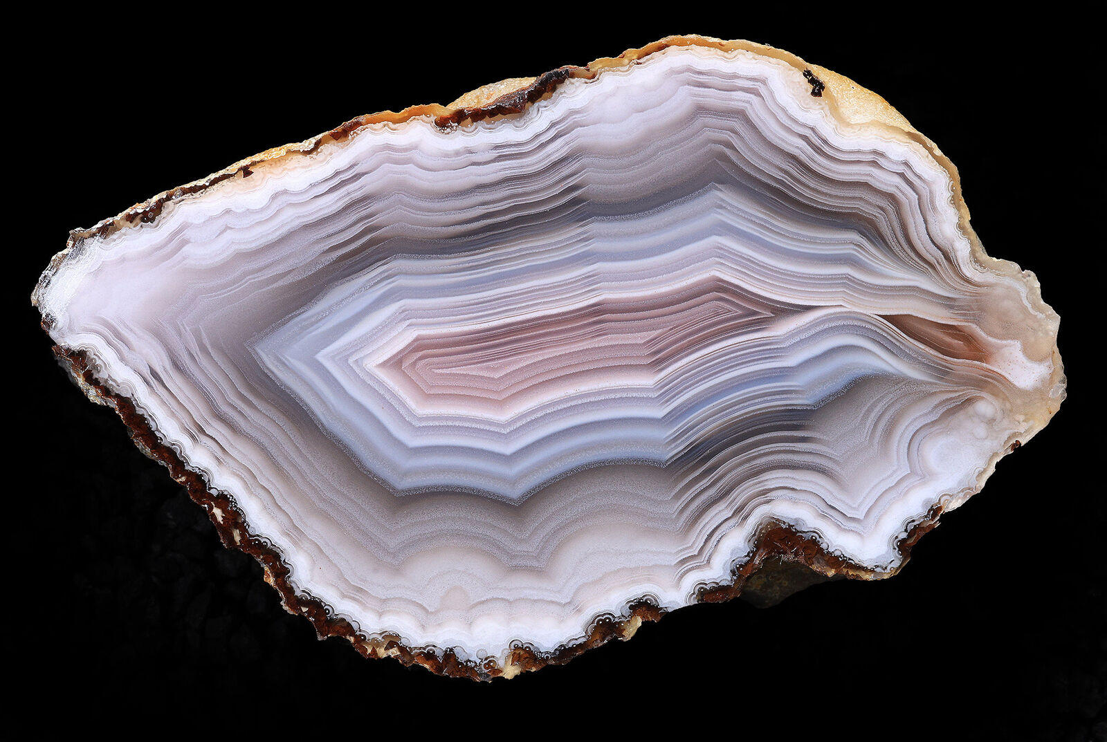Amazing Banded Laguna Agate From Mexico Collectors Grade Parallax