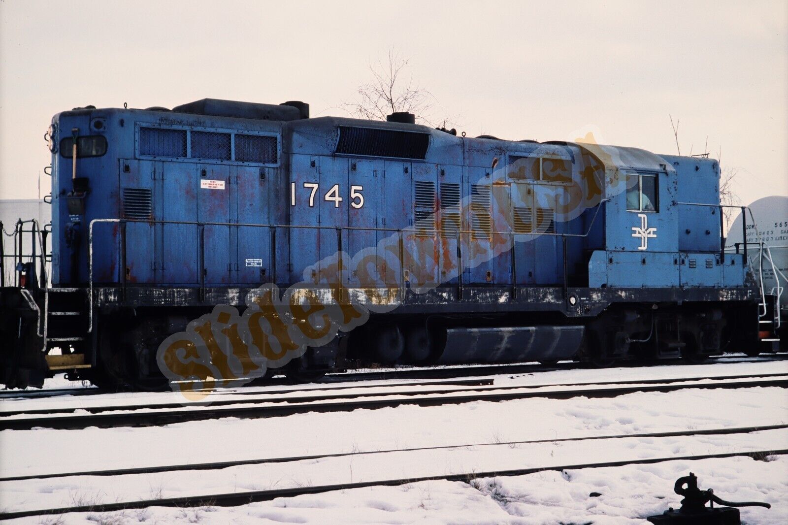 Vtg 1988 Train Slide 1745 BM Boston & Maine Engine X7G035