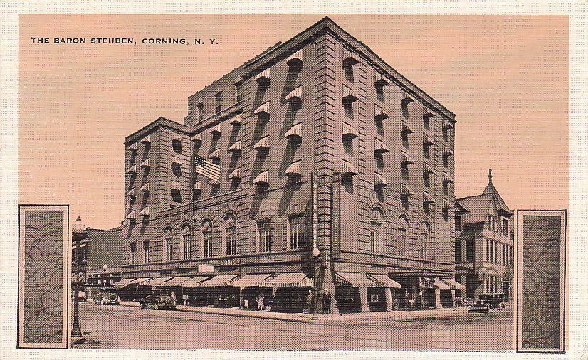  Postcard The Baron Steuben Corning NY