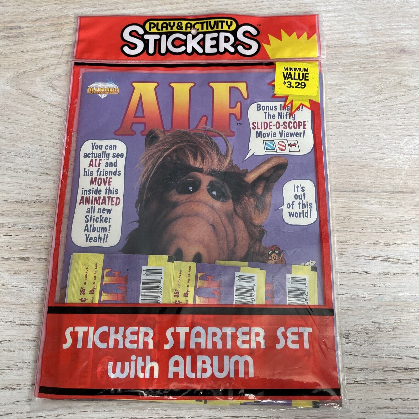 ALF Diamond Sticker Album Activity Book Movie Viewer 1987 Vintage NEW