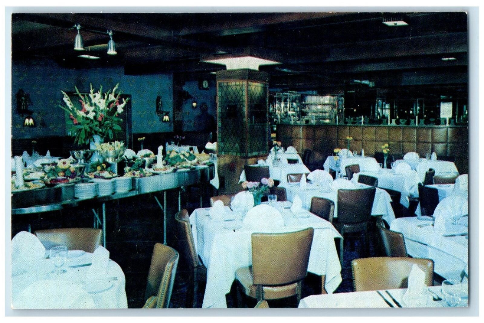 c1960s Stockholm Restaurant Interior New York City New York NY Unposted Postcard
