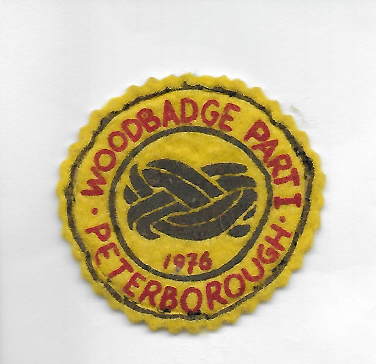 OLD 1976 WoodbadgePart I Peterborough ~ FELT