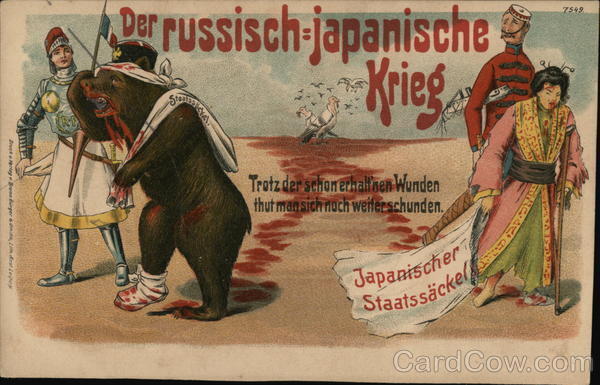 The Russian-Japanese War (Russo-Japanese War) Bruno Burger Postcard Vintage