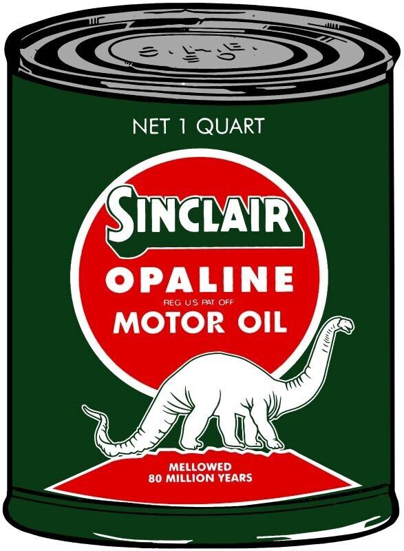 Sinclair Opaline Motor Oil, Dinosaur DIECUT NEW 28\