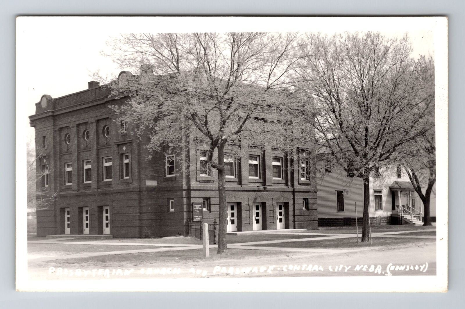 Central City NE-Nebraska RPPC Presbyterian Church Real Photo 1930 Old Postcard