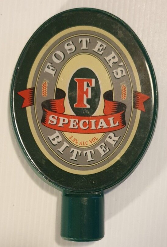 FOSTER’S SPECIAL BITTER Vintage Australian Beer Tap Handle Green Big 11.5 x 7 cm
