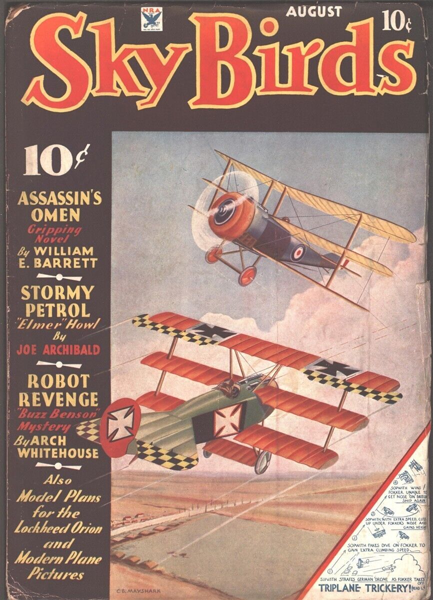 Sky Birds 1934 August.  pulp