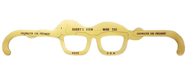 1964 Barry Goldwater for President Campaign Fun Glasses