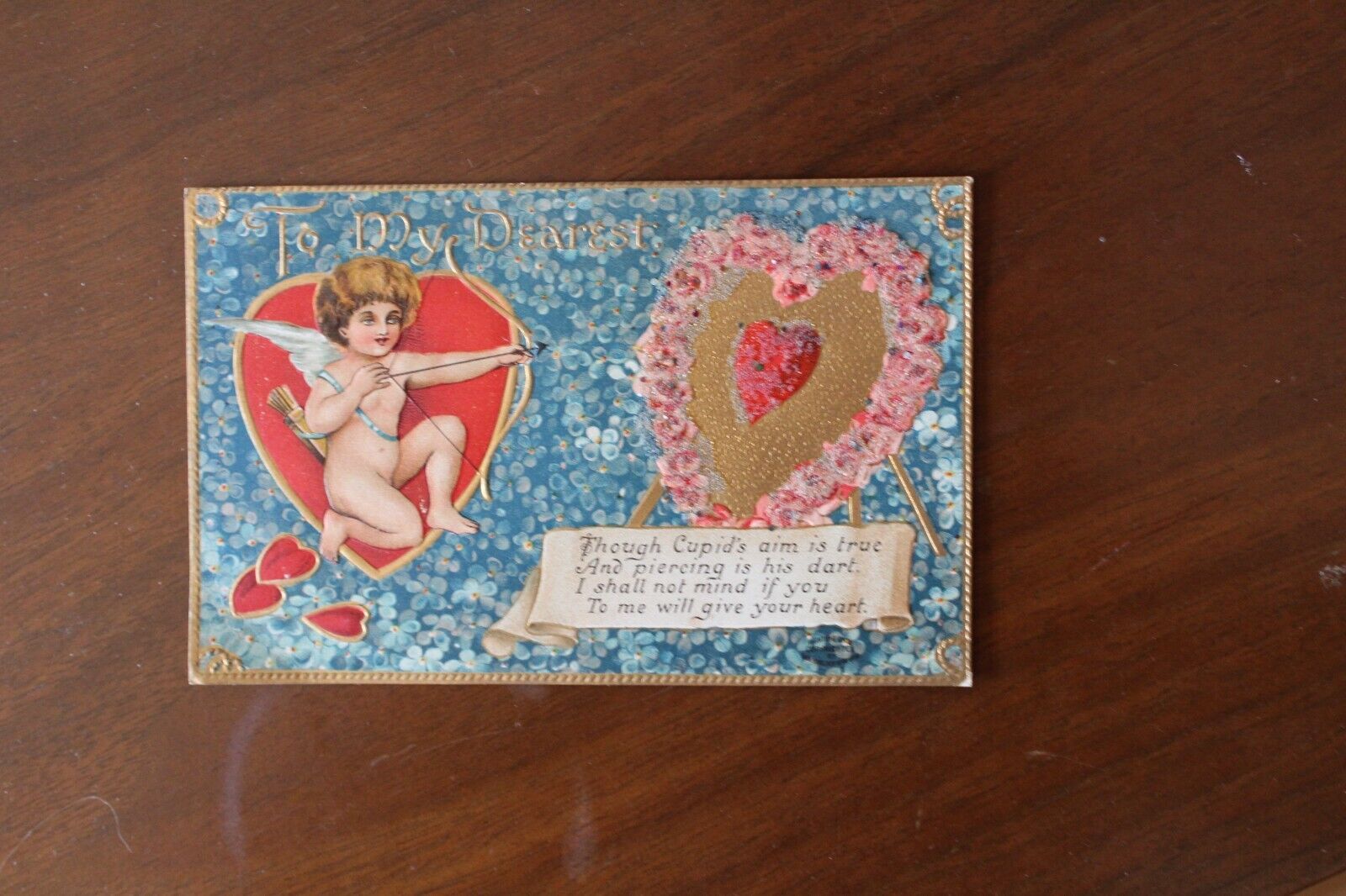 Signed Vintage / Antique Valentine\'s Day Postcard