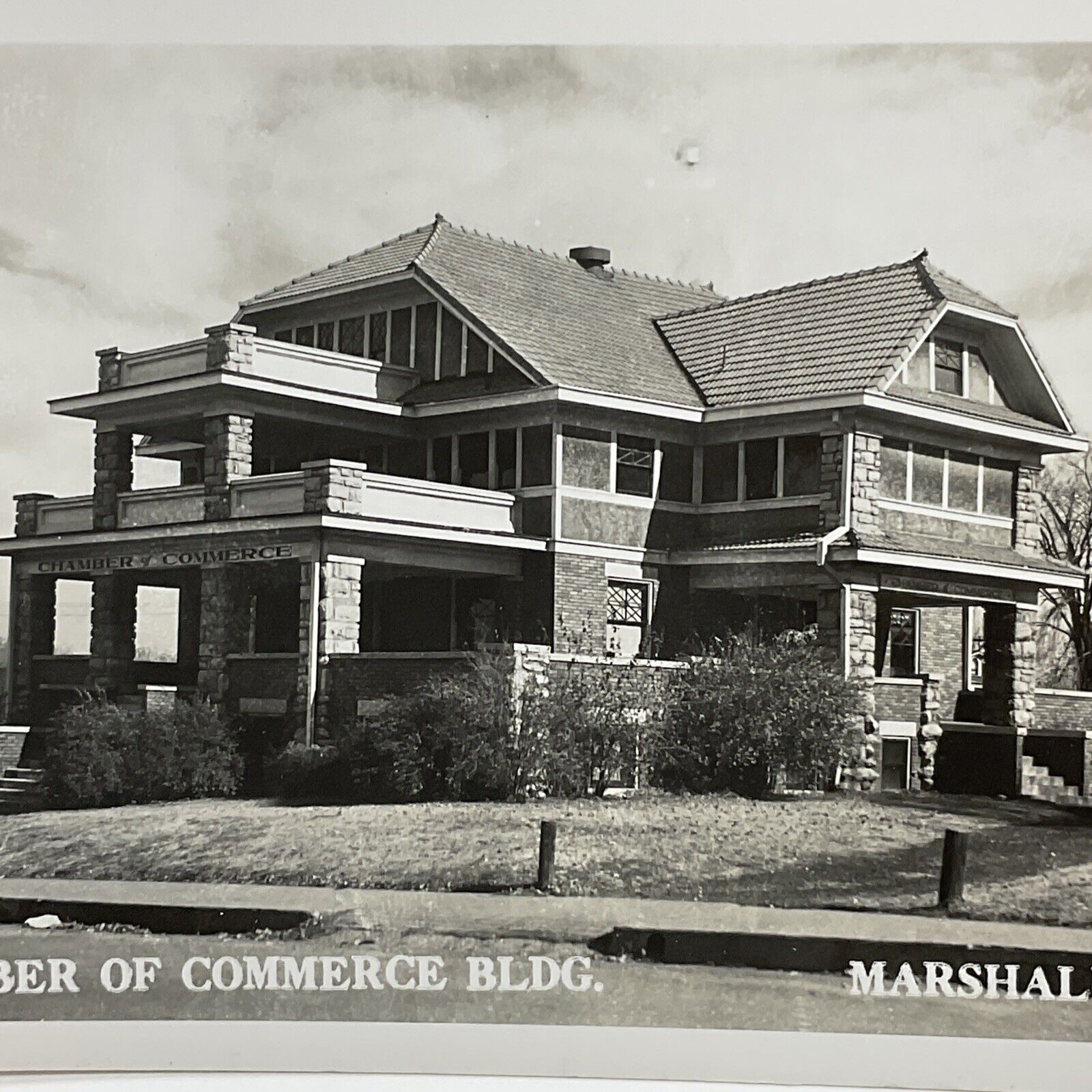 Early Marshall, Missouri Chamber of Commerce Building Real Photo Postcard RPPC