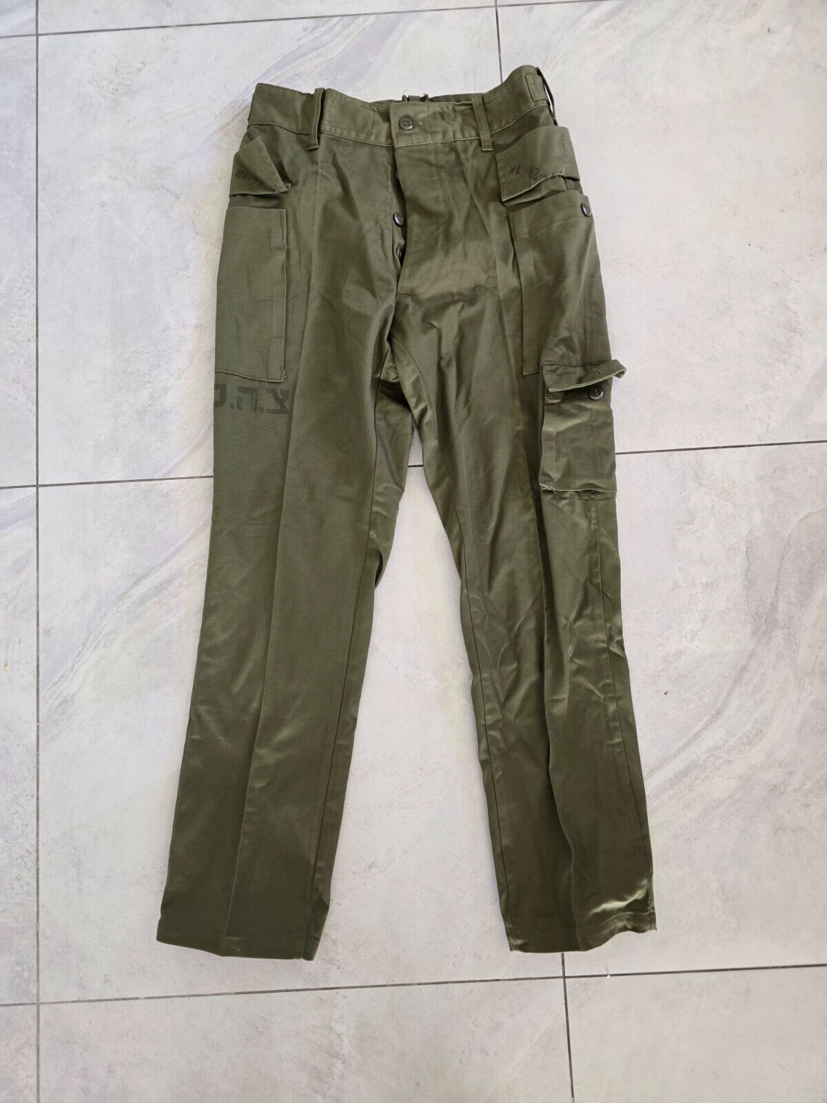 Genuine IDF  Israeli Army  Uniform Pants Size Small UNWORN With Insignia A225